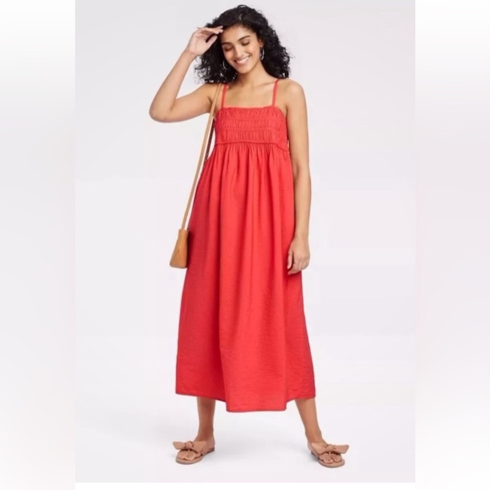 A New Day Bright Red Casual Dress